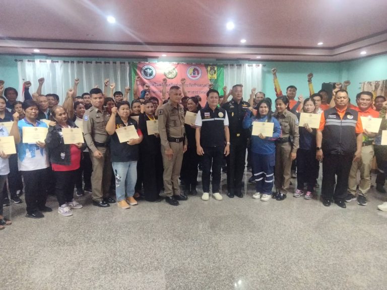 สภ.เมืองนครนายก ร่วมกับ กอ.รมน.จว.นครนายก และปกครองจังหวัดนครนายก ร่วมพิธีปิดโครงการการสร้างเครือข่ายฯ ป้องกันและบรรเทาสาธารณภัย