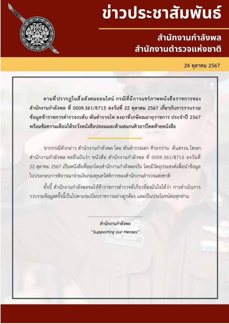 ระวังหนังสือปลอมและห้ามสแกนคิวอาร์โคดท้ายหนังสือ